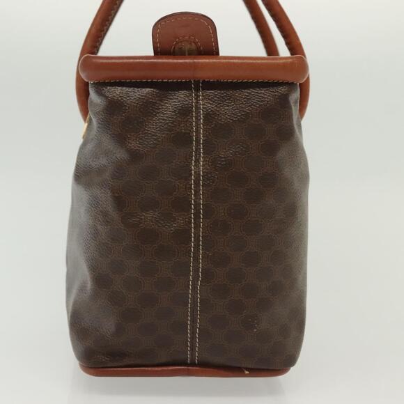 CELINE Macadam Canvas Hand Bag Pvc Leather Brown Gold - Picture 4 of 13